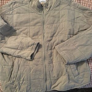 Quilted Gray Puffer Jacket